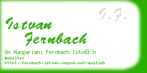 istvan fernbach business card